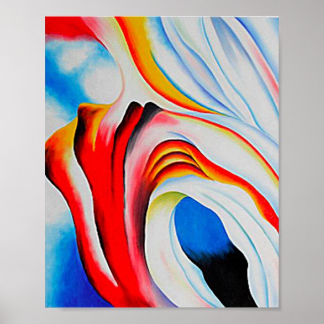 Poster Música Rosa e Azul, Georgia O'Keeffe, (Frente)