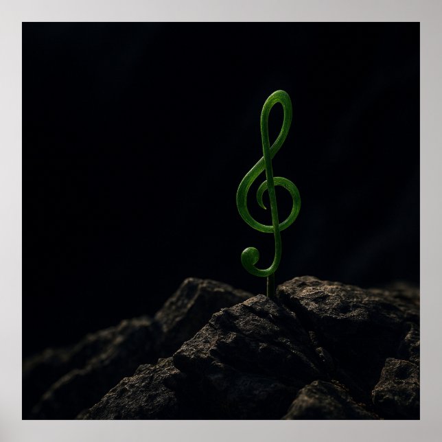 Poster Música se a vida - Treble Clef Plant em Rocky Mou (Frente)