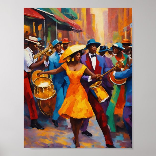 Poster Música sofisticada e elegante do renascimento do H (Frente)