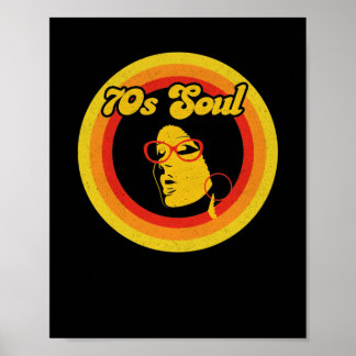 Poster Música Soul Retro dos Anos 70 Gênero Música Soul