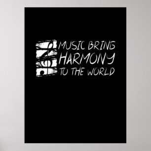 Poster Música Traga Harmonia Para O Mundo