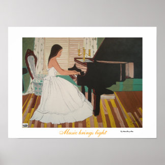 Poster Música traz luz