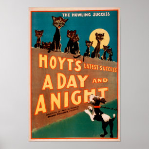 Poster Musical de gatos e cães "A Day and a Night"