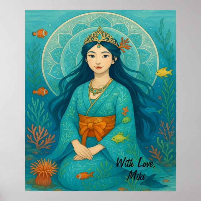 Poster Musical submarino de corte personalizado Princesa (Frente)