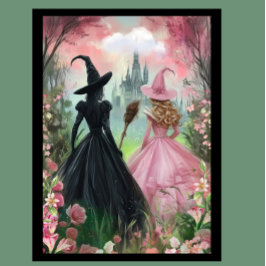 Poster Musical Wicked - Elphaba & Glinda Art Impre