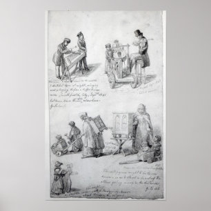 Poster Musicians on the streets of London, 1841-43