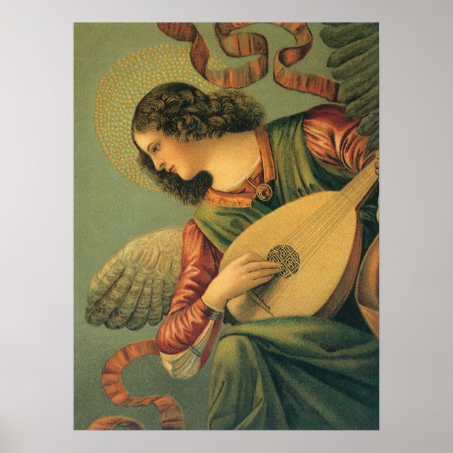 Póster Músico Anjo, Melozzo da Forli, Arte Renascentista (Frente)