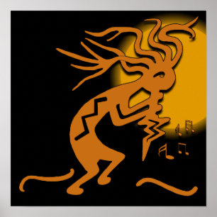 Póster Músico de Kokopelli