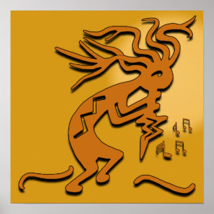 Póster Músico de Kokopelli