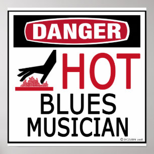 Poster Músico do Hot Blues