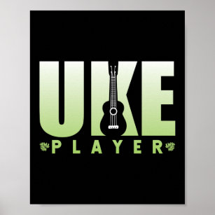 Poster Músico Havaiano do jogador Ukulele