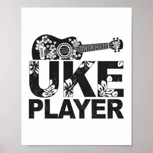 Poster Músico Uke Player Ukulele Havaiano