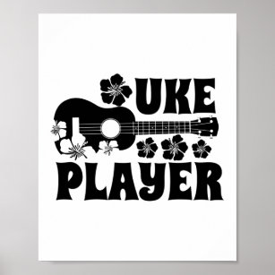 Poster Músico Uke Player Ukulele Havaiano