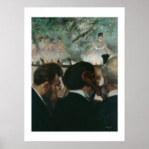 Póster Músicos da orquestra de Edgar Degas