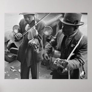 Póster Músicos da Rua de West Memphis, 1935. Foto Antiga