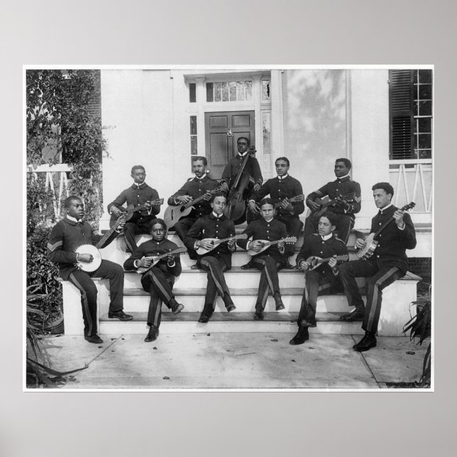 Póster Músicos de Hampton Institute, 1898 (Frente)