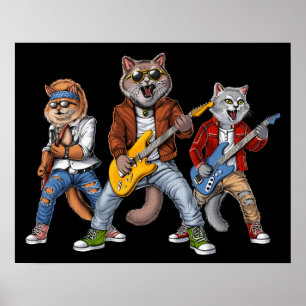 Poster Músicos do Cats Rock