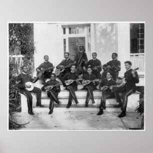 Póster Músicos do instituto de Hampton, 1898