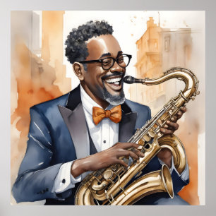 Poster músicos do jazz