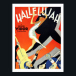 Poster Músicos do Vintage Art Deco Jazz<br><div class="desc">Este é um impressão de uma folha de anúncio digitalmente aprimorada para um filme de jazz de 1929. Foi ilustrada por Al Hirschfeld e mostra músicos de jazz e uma dançarina no estilo Art Deco.</div>