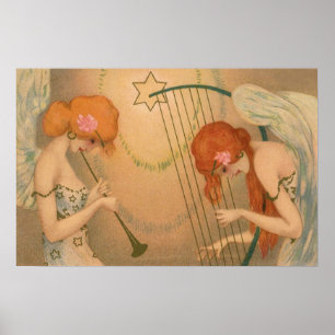 Póster Músicos vitorianos de anjo, músicos vitorianos,
