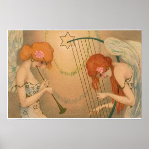 Póster Músicos vitorianos de anjo, músicos vitorianos,