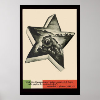 Póster Mussolini Propaganda