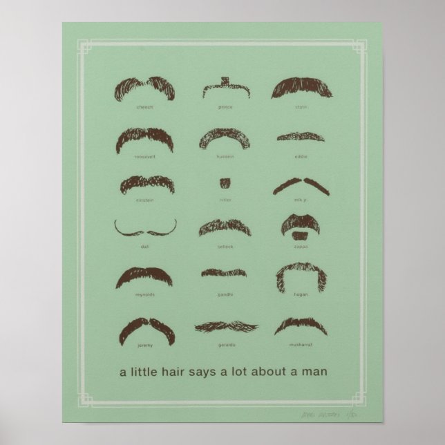 Poster Mustaches Famosos (Frente)
