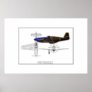 Póster Mustang P51