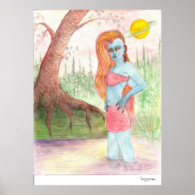 Póster Mutant Anna Anastasia Original, Assinatura de Arte (Frente)