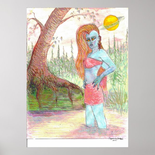 Poster Mutante Anna Anastasia Enamel, Assinatura de Arte (Frente)