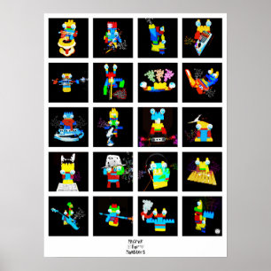 Póster Muzak para monstro: Colagem