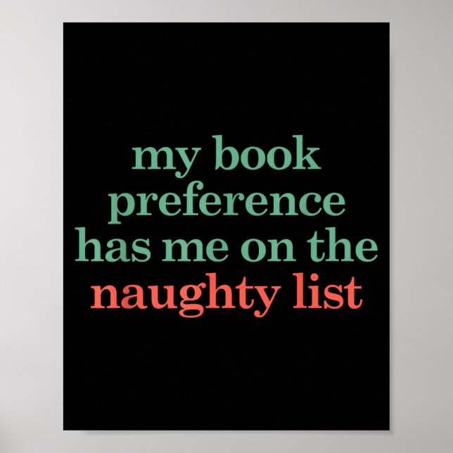 Poster My Book Preference Has Me On The Naughty List For  (Frente)