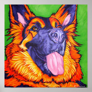 Póster My First King Shepherd Painting