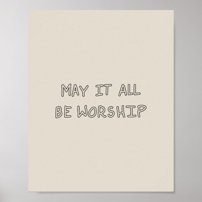 Poster My it all be worship outline (Frente)