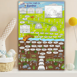 Poster My Lenten Path to Easter Color Your Own Kids