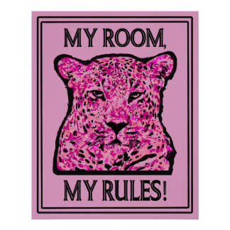 Póster My room, my rules!