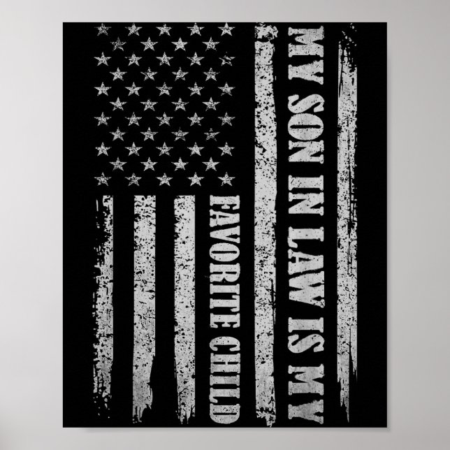 Poster My Son In Law Is My Favorite Child Fathers Day Usa (Frente)