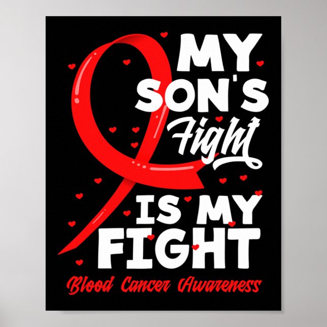 Poster My Son's Fight Is My Fight Blood Cancer Awareness  (Frente)