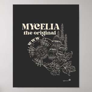 Poster Mycelia, o design original do WWW