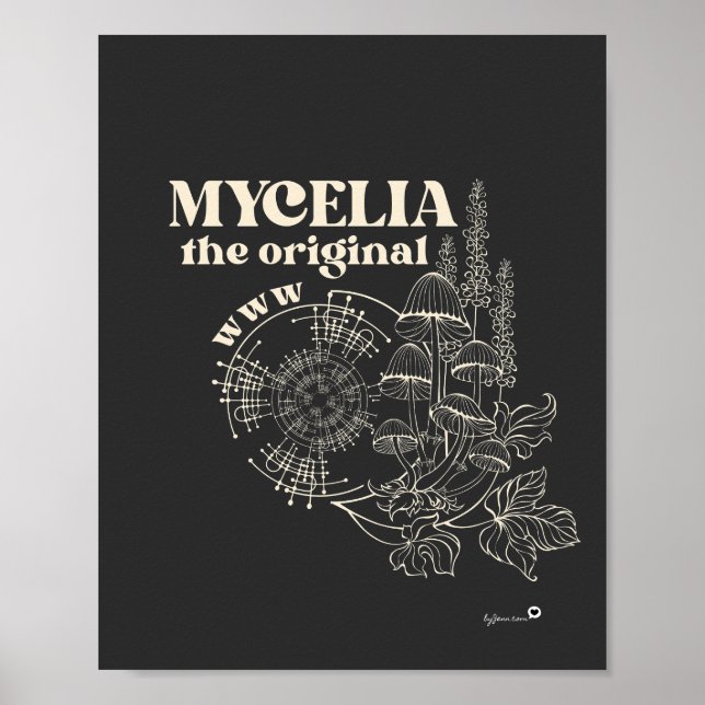 Poster Mycelia, o design original do WWW (Frente)