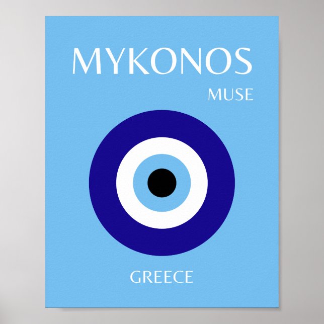 Poster Mykonos Muse, Azul (Frente)