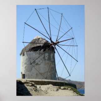 Póster Mykonos Windmill
