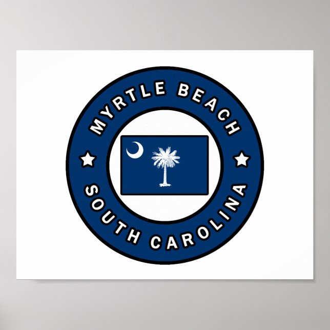 Poster Myrtle Beach Carolina do Sul (Frente)