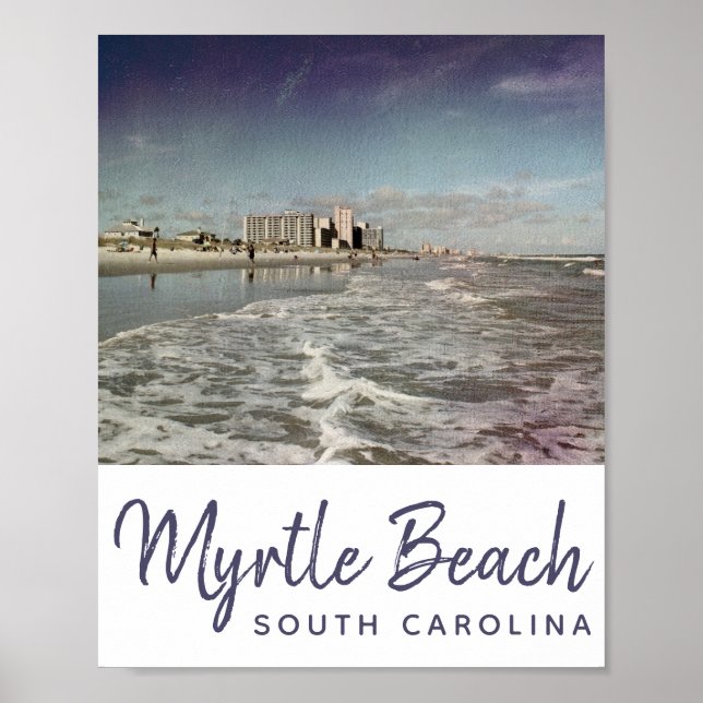 Poster Myrtle Beach South Carolina Vintage (Frente)