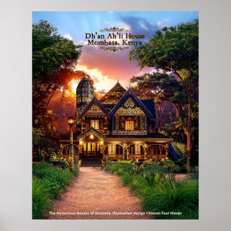 Poster Mysterious Houses of Donnelly - No4 Mombasa Kenya