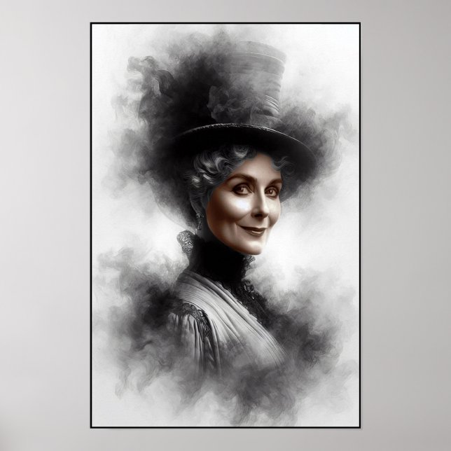 Poster Mysterious Victorian Woman Portrait Art (Frente)