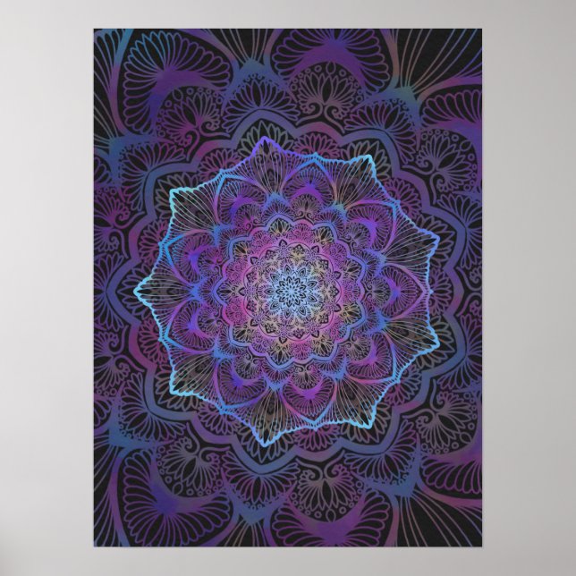 Póster Mystic Bloom Mandala (Frente)