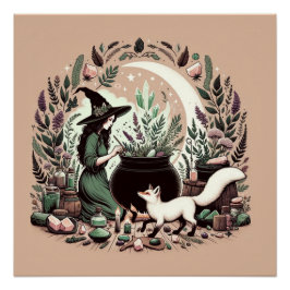 Póster Mystic Herbalist: A Arte de Bruxaria e Healin