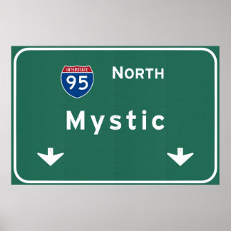 Poster Mystic I-95 North Interstate Connecticut -